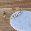 Bracelet jonc large Trinité - Doré