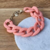 Bracelet grosse maille Lily Corail