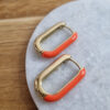 Boucles d'oreilles Rosalie - Dorées et oranges